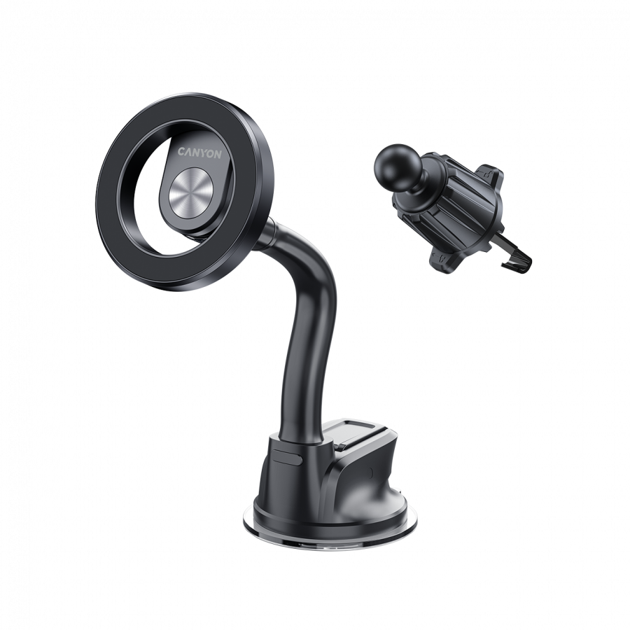CANYON Magnetic car holder OnGrip 12 suction + air vent Black