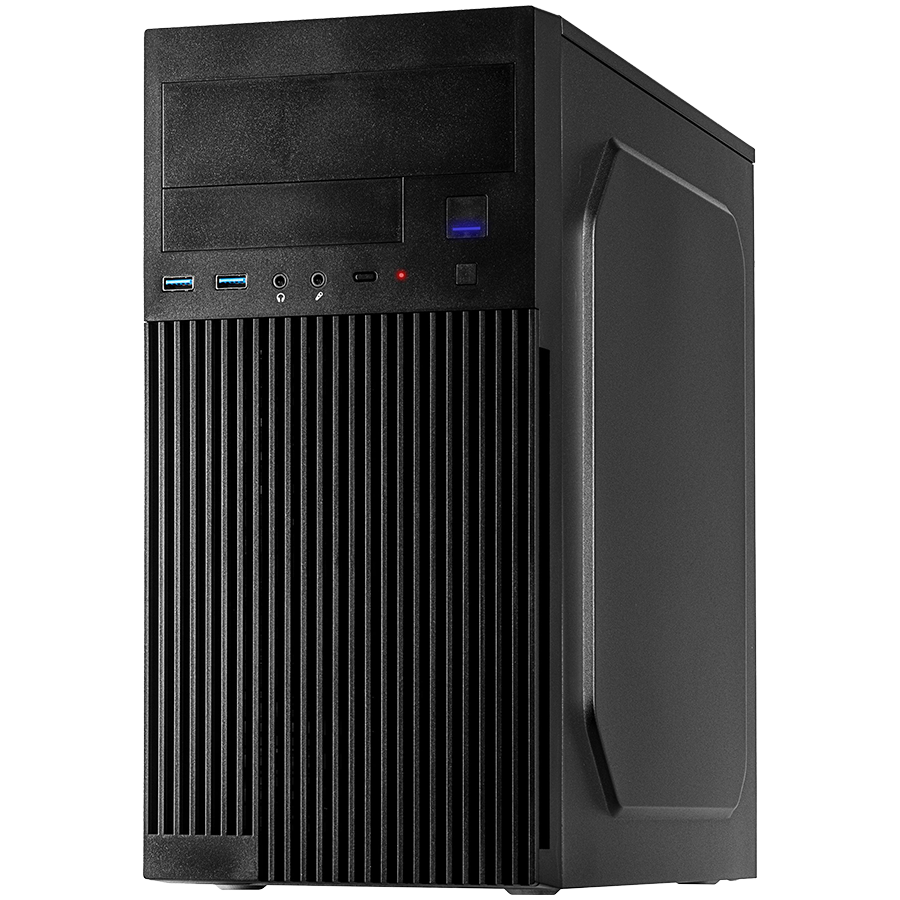 Inter-Tech PC Chassis IT-6521 Straight, mATX, 1x 5.25" external, 2x 3.5" int. & ext., 3x 2.5 internal, 2x USB 3.0, mATX MB, ATX PSU, 170 x 355 x 354mm (WxDxH), Dark Gray